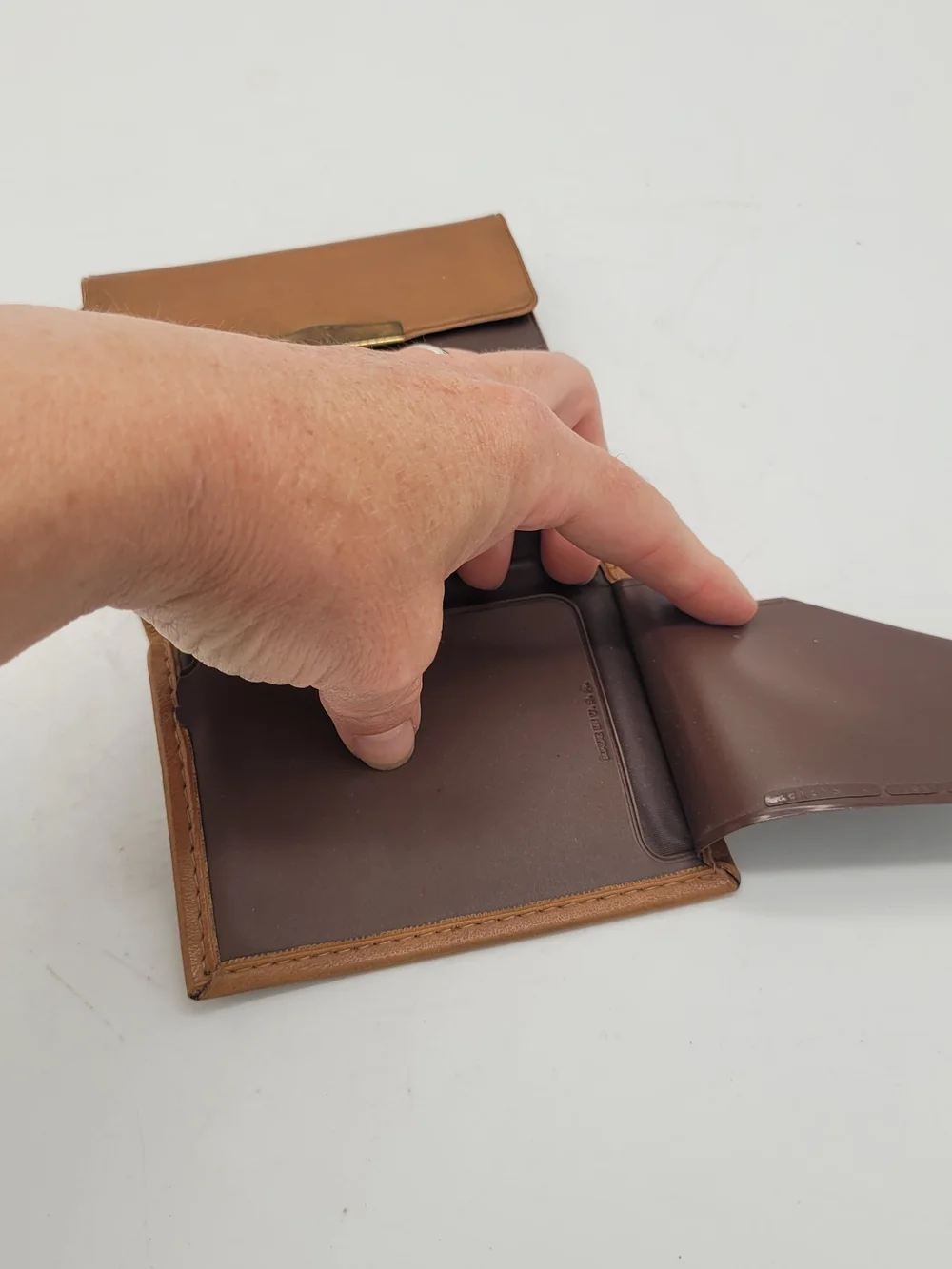 1980s bifold SecretaryStyle Vinyl Wallet Fold Out ID Sleeves AAA Promo Vitronic